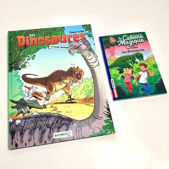 2 french books about dinosaurs - lot livres pour enfants sur les dinosaures - Picture 1 of 4